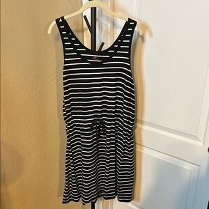 Joe Fresh Black and White Striped Dress